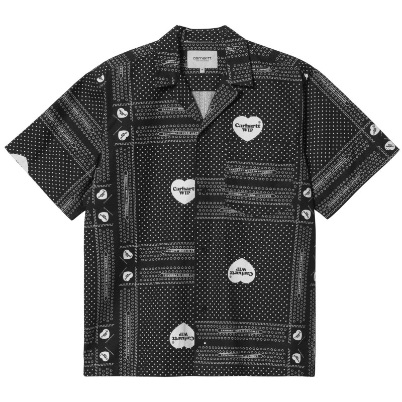 S/S HEART BANDANA SHIRT NEGRO