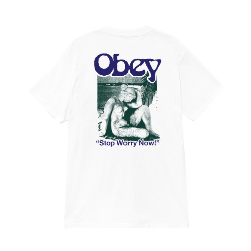 OBEY STOP WORRY NOW BLANCO