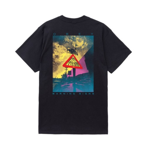 OBEY WARNING SIGN NEGRO 2