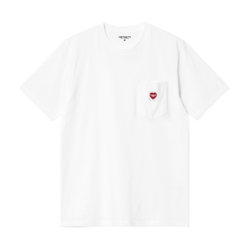 S/S POCKET HEART T-SHIRT BLANCO