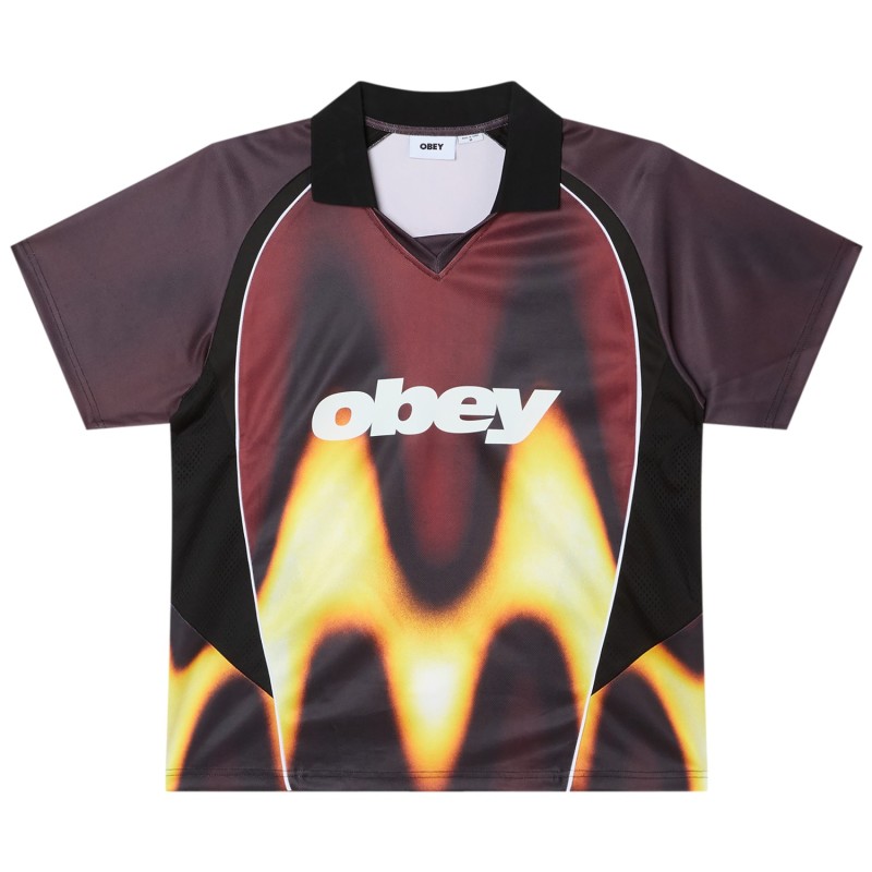 OBEY BLURRED SOCCER JERSEY ROJO