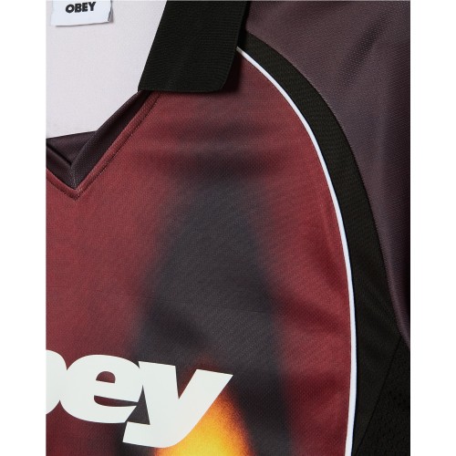 OBEY BLURRED SOCCER JERSEY ROJO