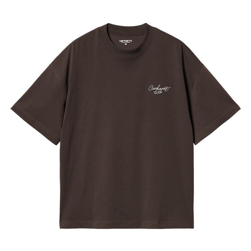 S/S SIGNATURE SCRIPT T-SHIRT TOBACCO