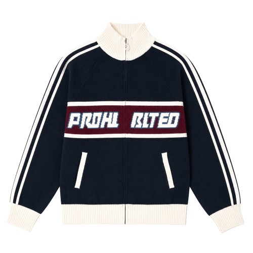 LETTERMAN KNIT JACKET NAVY