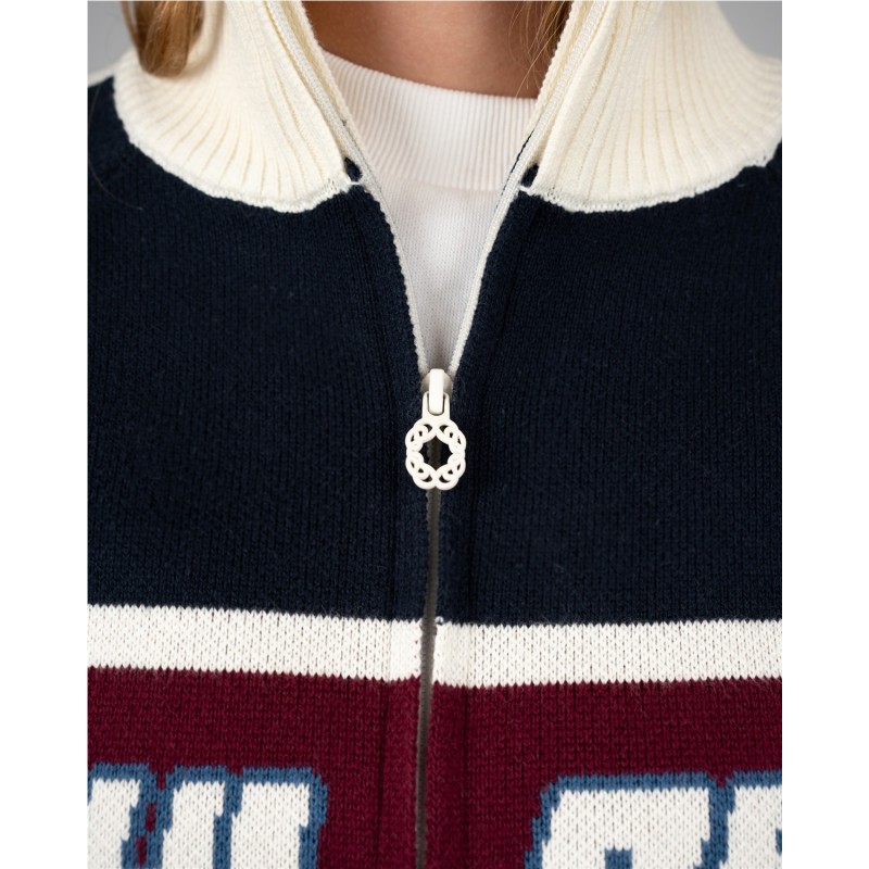 LETTERMAN KNIT JACKET NAVY