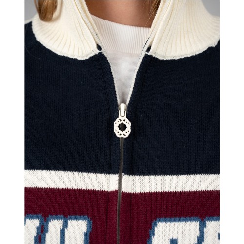 LETTERMAN KNIT JACKET NAVY