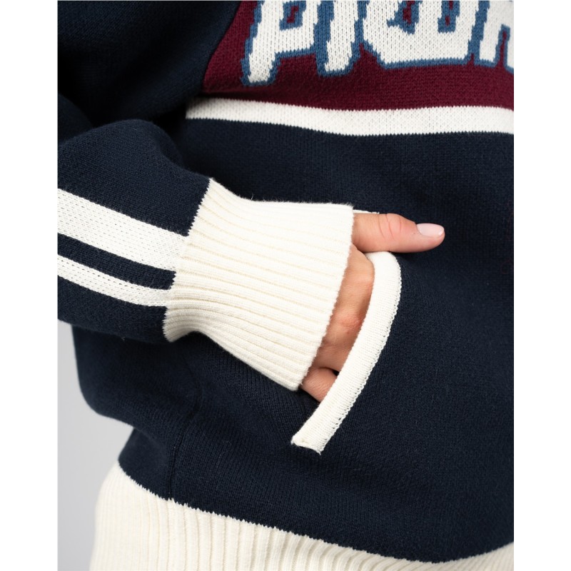LETTERMAN KNIT JACKET NAVY