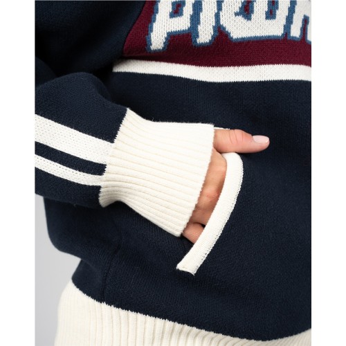 LETTERMAN KNIT JACKET NAVY