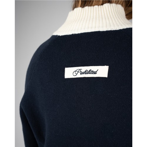 LETTERMAN KNIT JACKET NAVY
