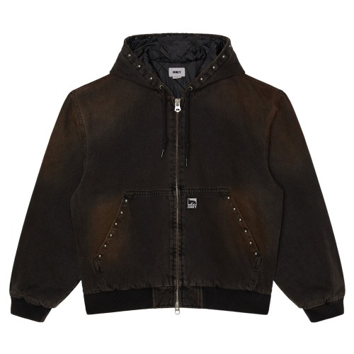 STUDDED ZIP UP JACKET